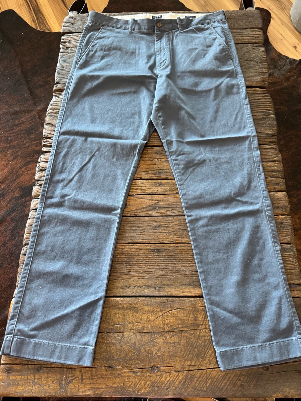 J. Crew Flex Chino Pants in Slate Blue 36x32 Mens Slacks